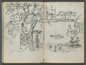 Sketchbook, The Dells, N° 127, page 162  163 : Vue du port