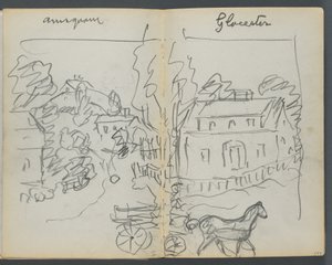Sketchbook, The Dells, N° 127, page 176  177 : "Annisquam - Glocester"