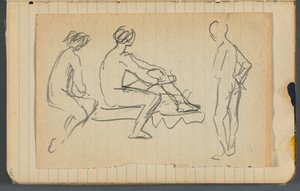 Carnet de croquis, feuille volante entre les pgs. 145  146 - Maurice Prendergast