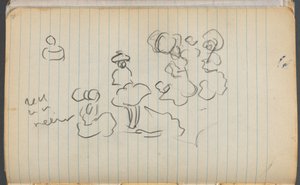 Carnet de croquis, page 076 : Figures avec notes