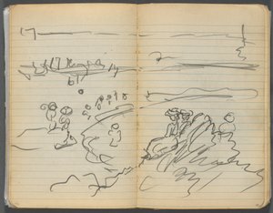Sketchbook, page 082  83 : Vue de la plage