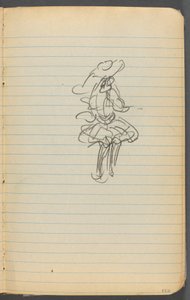 Carnet de croquis, page 123 : Figure féminine