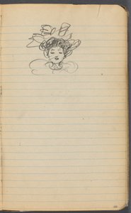 Carnet de croquis, page 159 : Tête de femme