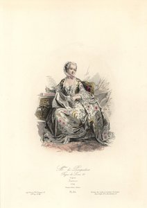 Jeanne-Antoinette Poisson, Madame de Pompadour (1721-1764) était la maîtresse en chef du roi Louis XV. Gravure à l