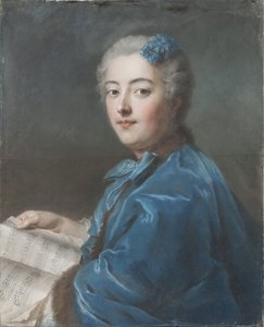 Portrait de Marie Sophie de Courcillon, Duchesse de Picquigny, Princesse de Rohan - Maurice Quentin de La Tour