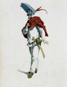 Fritellino de "Masques et bouffons" (comédie italienne), texte et dessins de Maurice Sand, gravures par A. Manceau, préface de Georges Sand, Paris, Michel Lévy Frères - Maurice Sand