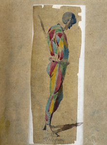 Arlequin - dans « Masques et bouffons » (comédie italienne), texte et dessins de Maurice Sand, gravures par A. Manceau, préface de Georges Sand - Maurice Sand