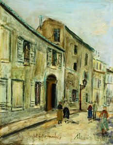Rue Corot à Montmartre, vers 1930 (huile sur panneau) - Maurice Utrillo