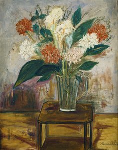 Vase of Flowers on a Table; Vase de Fleurs sur un Table