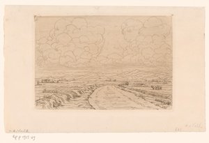 Chemin de campagne à travers un paysage avec collines à l