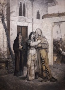 Recha accueillant son père - Maurycy Gottlieb