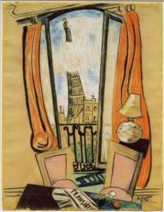 Vue de la Fenêtre (Tour Eiffel) - Max Beckmann