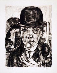 Autoportrait avec un chapeau melon - Max Beckmann