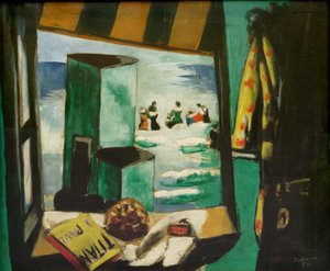 Cabine de bain, verte - Max Beckmann