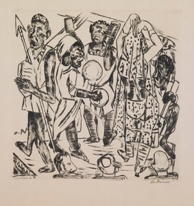 Danse noire, planche 9 du portfolio « Foire annuelle » - Max Beckmann