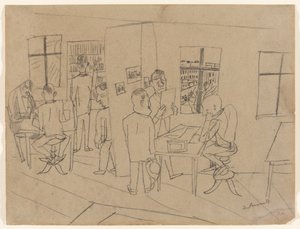 Salle de rédaction - Max Beckmann