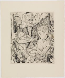 Scène de famille (famille Beckmann) - Max Beckmann