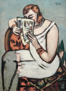 Femme en chemise blanche (lisant)