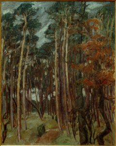 Forêt de Hermsdorf par jour gris - Max Beckmann