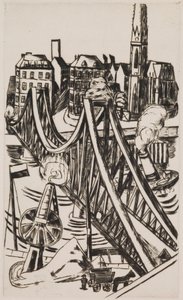Grand Pont (Eiserner Steg à Francfort-sur-le-Main) - Max Beckmann