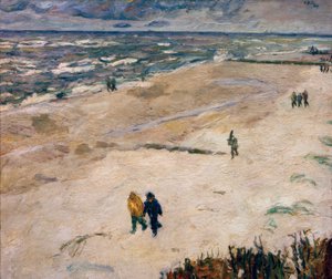 Gens après le travail à la mer (Sur la plage de Wangerooge) - Max Beckmann