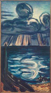 Mer avec grand nuage