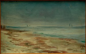 Plage, brun et gris - Max Beckmann