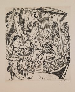 Manège, planche 7 du portfolio « Foire annuelle » - Max Beckmann