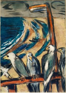 Mouettes dans la tempête - Max Beckmann