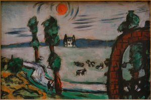 Paysage brumeux avec vaches - Max Beckmann