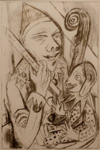 Pierrot avec masque - Max Beckmann