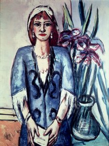 Quappi en bleu et gris - Max Beckmann