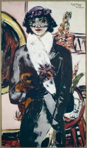 Quappi avec fourrure blanche - Max Beckmann