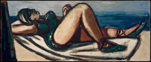 Dormant sur la plage - Max Beckmann
