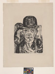 Autoportrait au chapeau melon - Max Beckmann