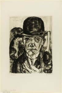 Autoportrait au chapeau melon - Max Beckmann
