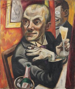 Autoportrait avec une coupe de champagne