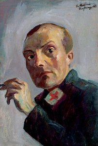 Autoportrait en infirmier - Max Beckmann