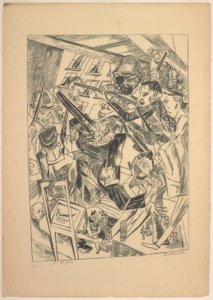 Les Derniers, planche dix de Die Hölle - Max Beckmann