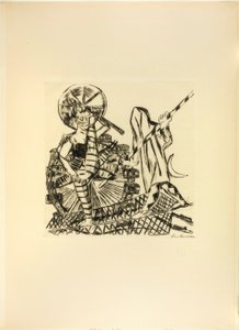 Les funambules, planche huit de Fête foraine - Max Beckmann