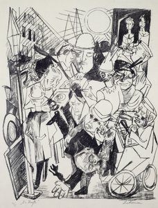 La rue (gravure) - Max Beckmann