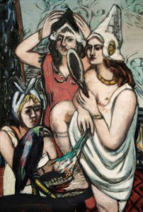 Avant la fête costumée (Trois femmes) - Max Beckmann