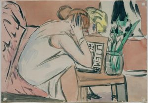 Deux filles lisant - Max Beckmann