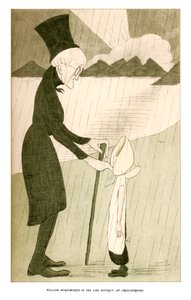 William Wordsworth dans le Lake District, à contre-courant, 1904 - Henry Maximilian Beerbohm