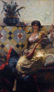 Sérénade au harem - Peinture de Ferdinand Max Bredt (1860-1921) - Collection privée