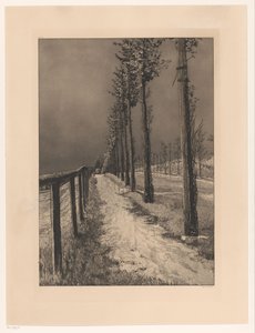 Chemin de campagne sous la pluie (série Quatre paysages) - Max Klinger