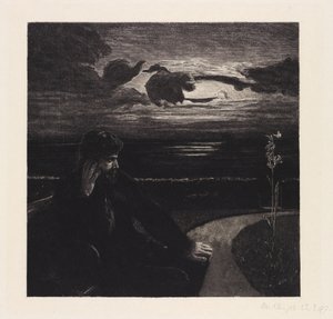 Nuit (De la mort, première partie, opus XI, planche 1) - Max Klinger