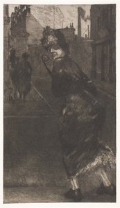 Dans la rue, planche neuf de Une Vie - Max Klinger