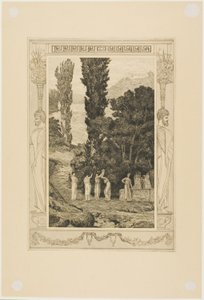 Psyché errante, planche 28 de Cupidon et Psyché - Max Klinger