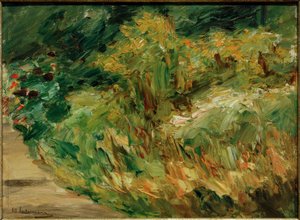 Massifs de fleurs à la maison du jardinier vers le nord-ouest – Étude - Max Liebermann